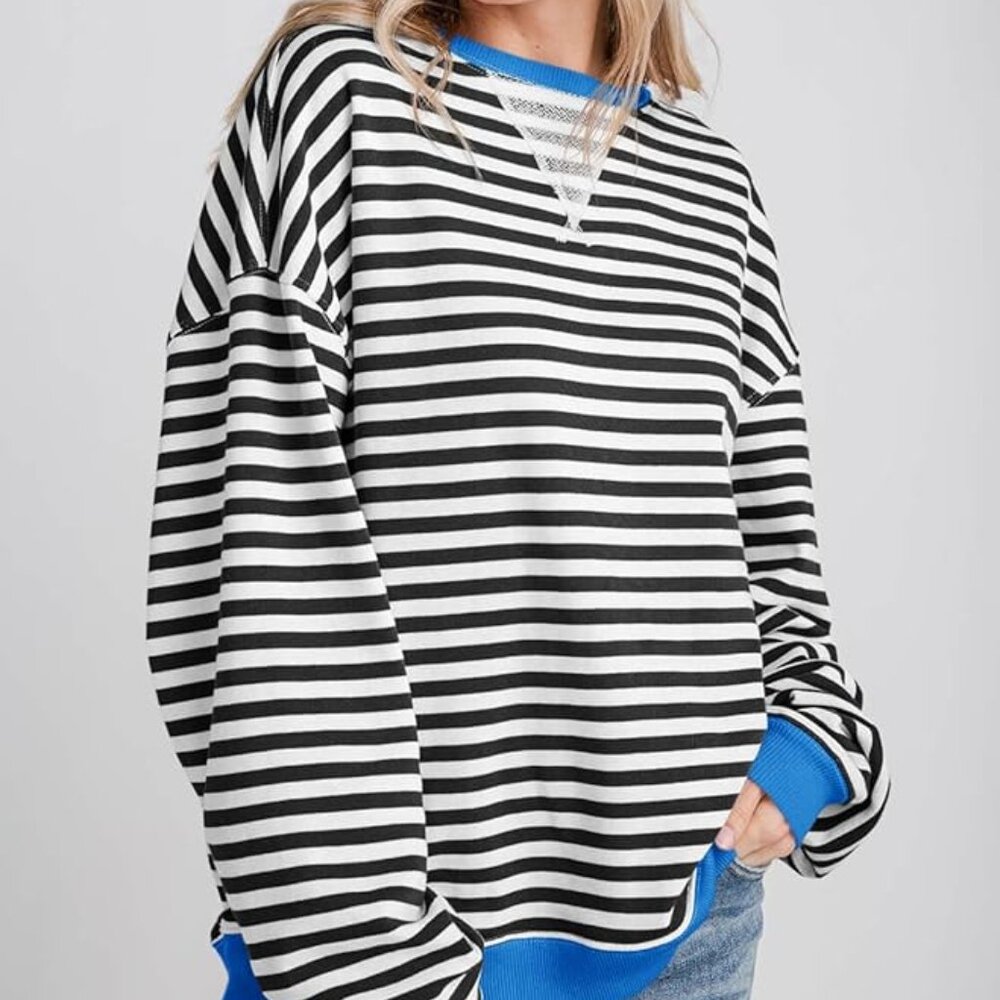 Striped Oversized Sweatshirt